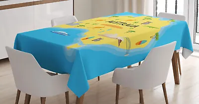Australia Tablecloth Map With Symbolic • £20.99