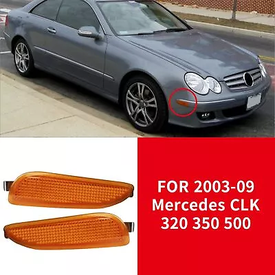 Bumper Mounted Side Marker Light Left Right PAIR For 03-09 CLK 320 350 500 550BS • $10.32