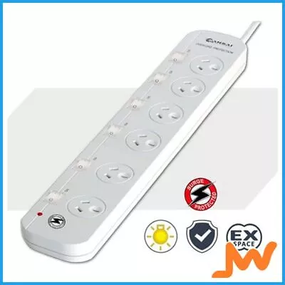 Sansai 6Way Power Board (661SW) With Switches/Surge • $36