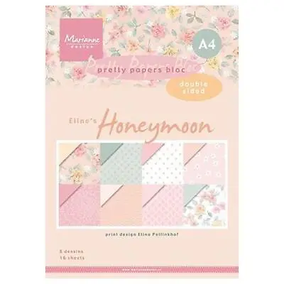 Marianne Design A4 Double Sided Papers 16pcs - Eline‘s Honeymoon PB7060 • £5.99