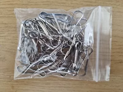 50x Metal Clips - Snap Hooks Small Animal Cage Accessories Hammock Toys 30mm • £6.79