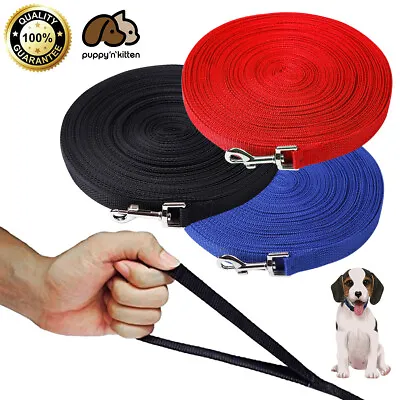 Dog Leash Long Obedience Recall Foot Feet Training Lead 6/15/23/33/50/100 FT  • $5.99