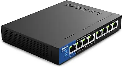 Linksys LGS108P 8 Port Gigabit Unmanaged Network PoE Switch With 4 PoE+ (ca3) • $59.99