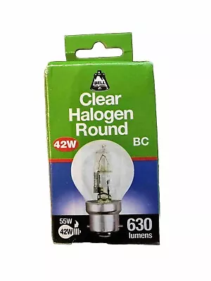 Bell 42W 630 Lumens Clear Halogen Round Golf Ball Lamp Light Bulb G45 BC 05226 • £3.99