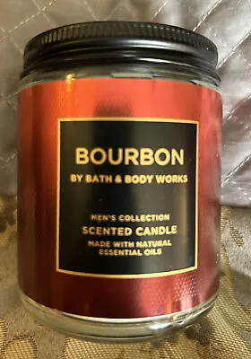 ONE Bath & And Body Works Bourbon Single Wick Candle 7 Oz. NEW! • $15.75