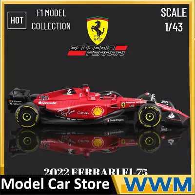 Bburago 1:43 2022 Ferrari F1-75 F1 Model Car #16 Leclerc Diecast Model CAR US. • $15.19