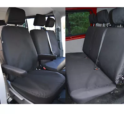VW Transporter T5 KOMBI Seat Covers (6 Seats) - Tailored Heavy Duty Material • $199.13