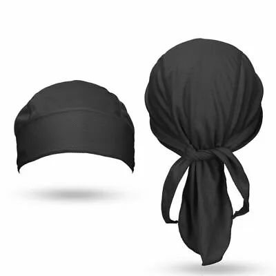 $5.99 • Buy Quick-Dry SKULL CAP Du Rag Head Wrap Motorcycle Biker Do Doo Bandana Tie Cap Hat