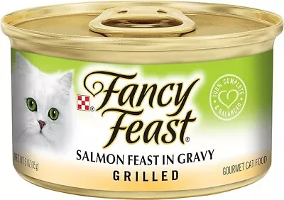 Fancy Feast Grilled Salmon In Gravy Wet Cat Food Adult 24x85g • $47.90