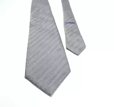BVLGARI 7-fold Solid Grey Cashmere & Silk Made In Italy Neck Tie Krawatte • $59
