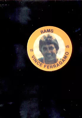 1984 7-11 VINCE FERRAGAMO Los Angeles Rams 3-D Disc Card Rare • $3