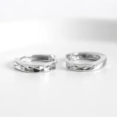 Sterling Silver 925 Small Huggie Hoop Earrings Hoop Men Women Gift 12x2mm D14 • $13.95