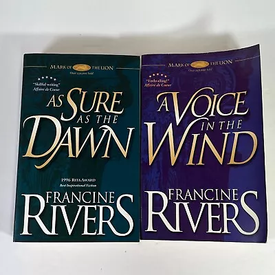 Lot 2 Francine Rivers Mark Of The Lion Series PBs 1 3 Sure As Dawn Voice Wind • $7.20