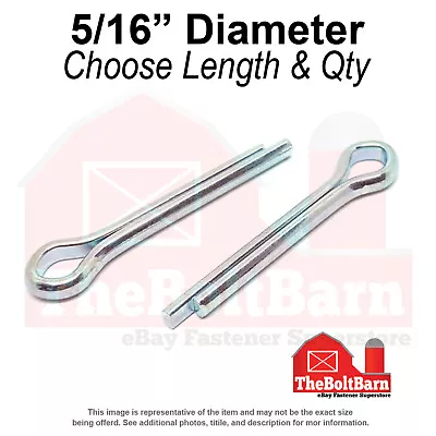 5/16  Steel Extended Prong Cotter Pin Zinc Clear (Choose Length & Quantity) • $280.93