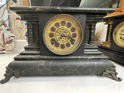 Antique Marble Mantle Clock • $100