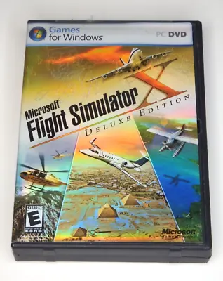 Microsoft Flight Simulator X Deluxe Edition (PC DVD-ROM) 2 Disc Set W/Serial Key • $12.99
