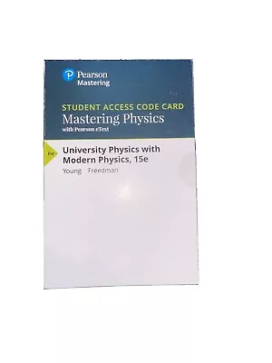 Stand Alone Mastering Physics Code Card 15e • $80