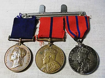 Met. Police Medals. 1897 Jubilee & 1902 / 1911 Coronations.  PC Adams P.DIV. • £149.99