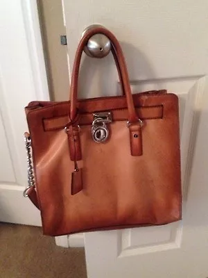 Authentic Michael Kors Hamilton Leather Satchel-$160-luggage • $125