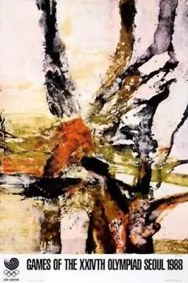 $60 • Buy Zao Wou-Ki 赵无极  Tree Of Life  1988 Olympic Seoul Korea Chinese-French Artist