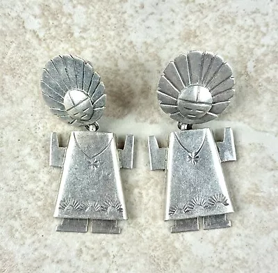 W V William Vandever ? Sterling Silver Earrings Navajo Native American Vintage • $11.50