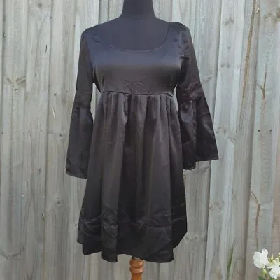 $15 • Buy Black Babydoll Dress Size 8-10 Vintage
