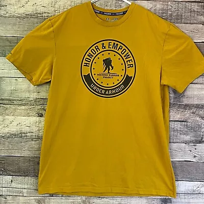 Under Armour Wounded Warrior Shirt Mens Medium Short Sleeve Honor Graphic Yellow • $17.42