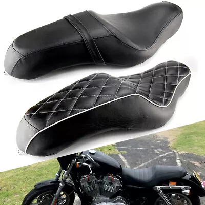 Two Up Driver Passenger Seat For Harley Sportster XL 883 1200 Nightster Roadster • $84.55