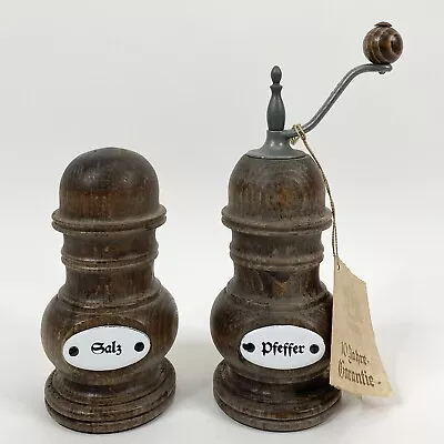 ZASSENHAUS Rustic Wood SALT & Pepper Grinder Shaker Germany Made • $63.75