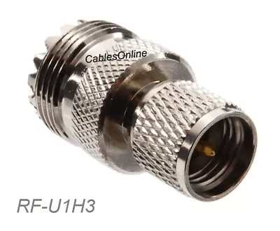 Mini-UHF Male To UHF SO239 Female RF Coaxial Adapter CablesOnline RF-U1H3 • $5.95