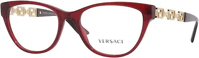 Versace VE 3292 388 54mm Bordeaux Transparent Eyeglasses • $167.53