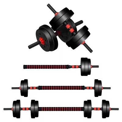 10/15/20kg 4in1 Adjustable Dumbbell Set Barbell Set Home Gym Weights Exercise • $64.90