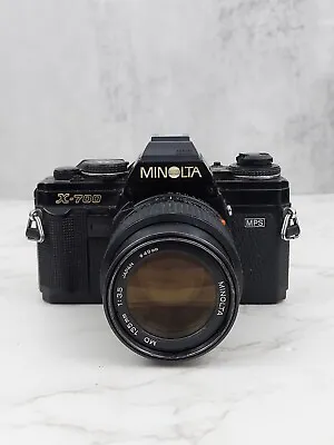 Minolta X700 35mm SLR Camera MD 135mm 1:3.5  49mm Tested  -see Info • $54.99