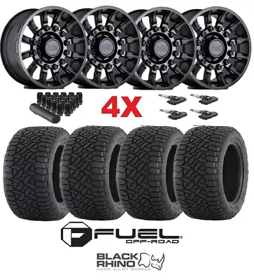 Black Rhino Wheels Rims Tires Fuel 35 12.50 18 Set Package Mud Mt Off Terrain • $2295