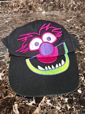 The Muppets Animal Baseball Cap Hat Pink Black Snapback Embroidered • $12.99