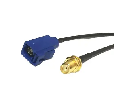 Sma Female To Fakra Female Sat Nav Dab Gps Aerial Adapter Connector Cable • £8.99