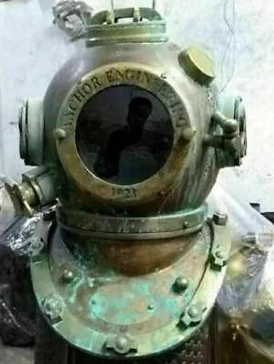 Rare Antique Diving Divers Helmet Mark V Vintage Navy Us Sea Deep Scuba Helme • $179.10