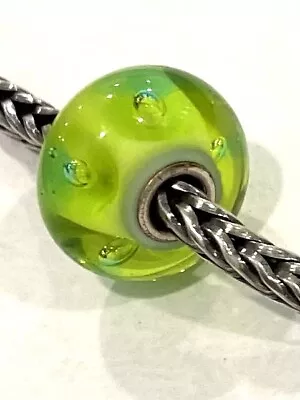 Authentic Trollbeads Peter Glass Green Bubbles Charm 61178 New  • $24.99