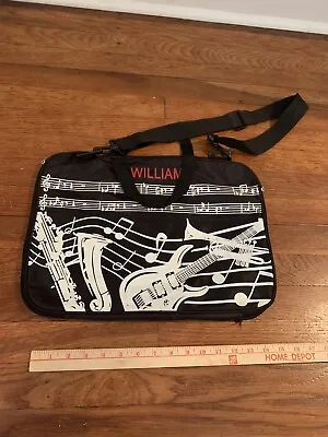 Zipper Sheet-music Tote Bag With Personalized  William . • $10