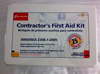 25 Person Contractor First Aid Kit (Plastic) 1 Each • $34.95