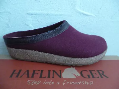 Haflinger Torben Slippers House Shoes Clogs Mules Shoes Burgundy 713001 • £67.51