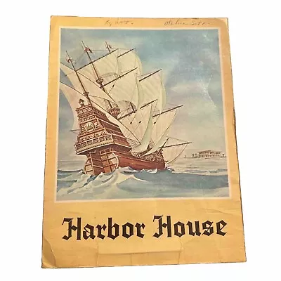 Vintage Menu HARBOR HOUSE Restaurant Pacific Highway San Diego CA • $25