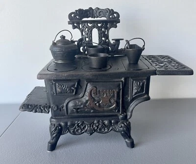 $38 • Buy VINTAGE CRESCENT Childs Cast Iron Pot Belly Stove / Salesman Stove