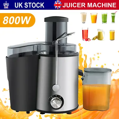800W Juicer Machine Whole Fruit Veg Juice Maker Centrifugal Extractor 500ML UK • £38.99