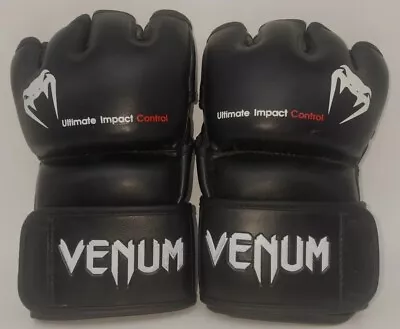 MMA Gloves Venum Ultimate Impact Control Hand Made Size L XL Black Red White • $26.95