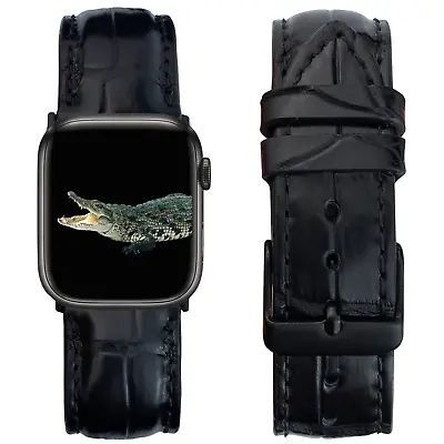 $33.24 • Buy Genuine Leather Apple Watch Strap Band Series 7 6 5 4 3 2 SE 38/40/41/42/44/45mm