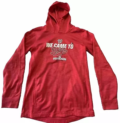 Washington Nationals 2016 Post Season Majestic We Came To Reign Youth XL Hoodie • $29.45