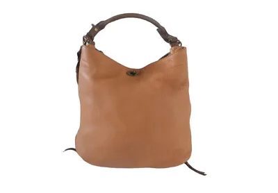 J.Crew Sawyer Hobo Bag Purse Burnt Amber Tan Leather Convertible Crossbody • $139