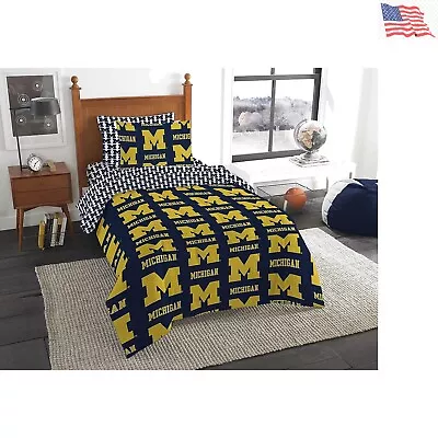 NCAA Michigan Wolverines Bed In A Bag Set - Twin Size - Luxurious Polyester • $125.99