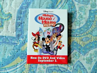Disney Mickey's Mouse House Of Villains DVD Video Release Button Pin • $5.99